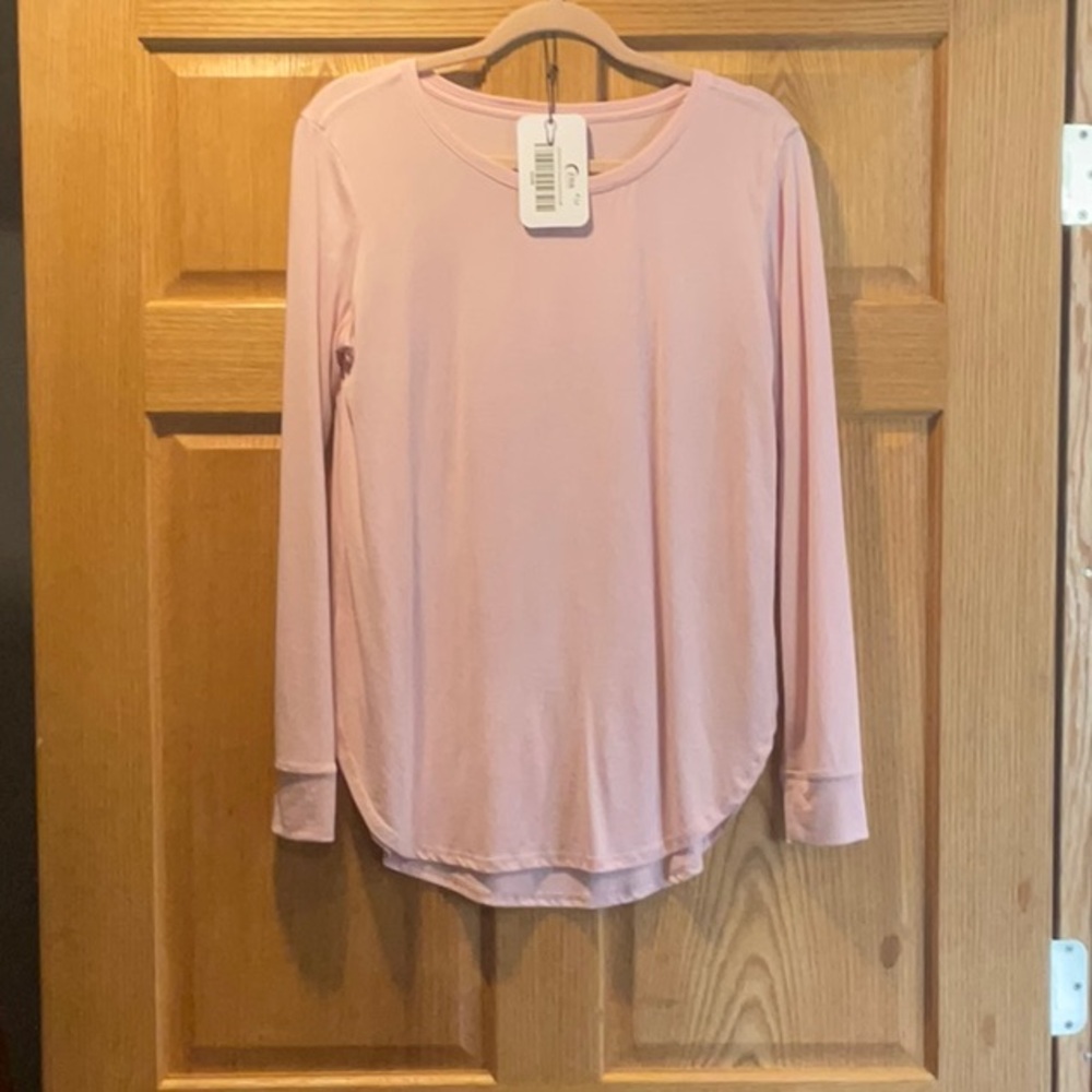 Pink Long Sleeve Relaxed Tee